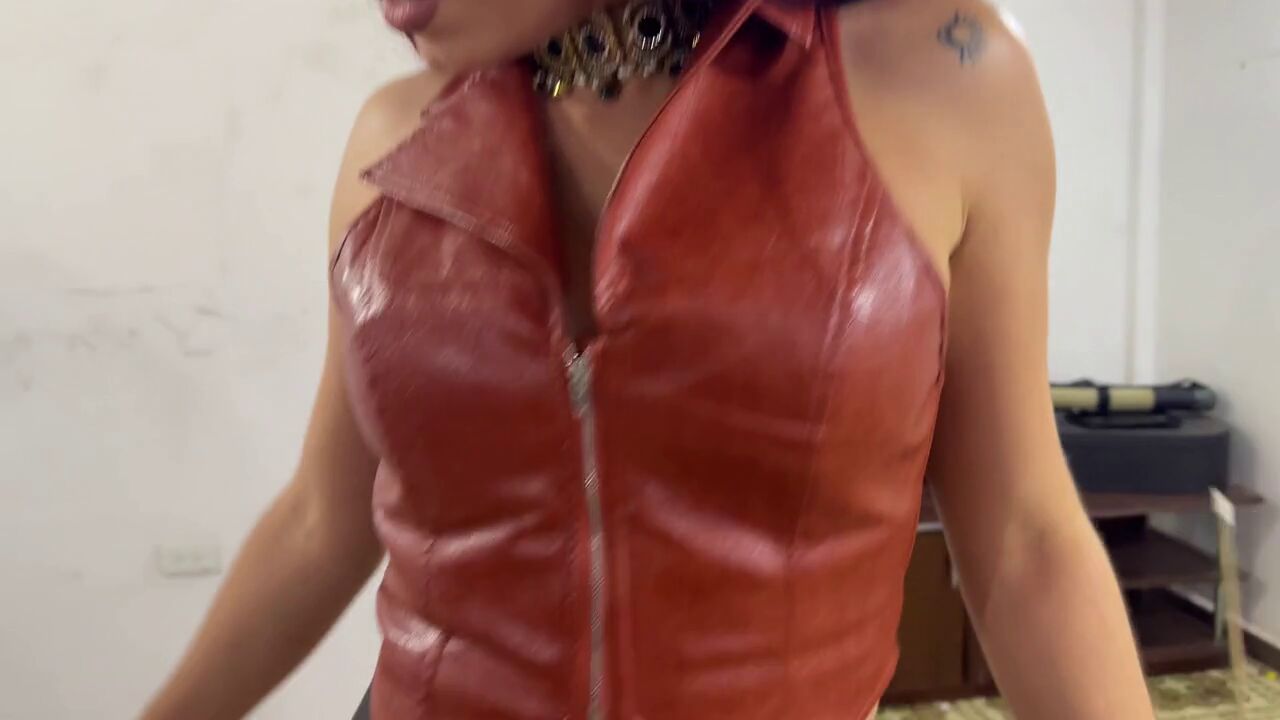 Hot BDSM Clip Boot Licking